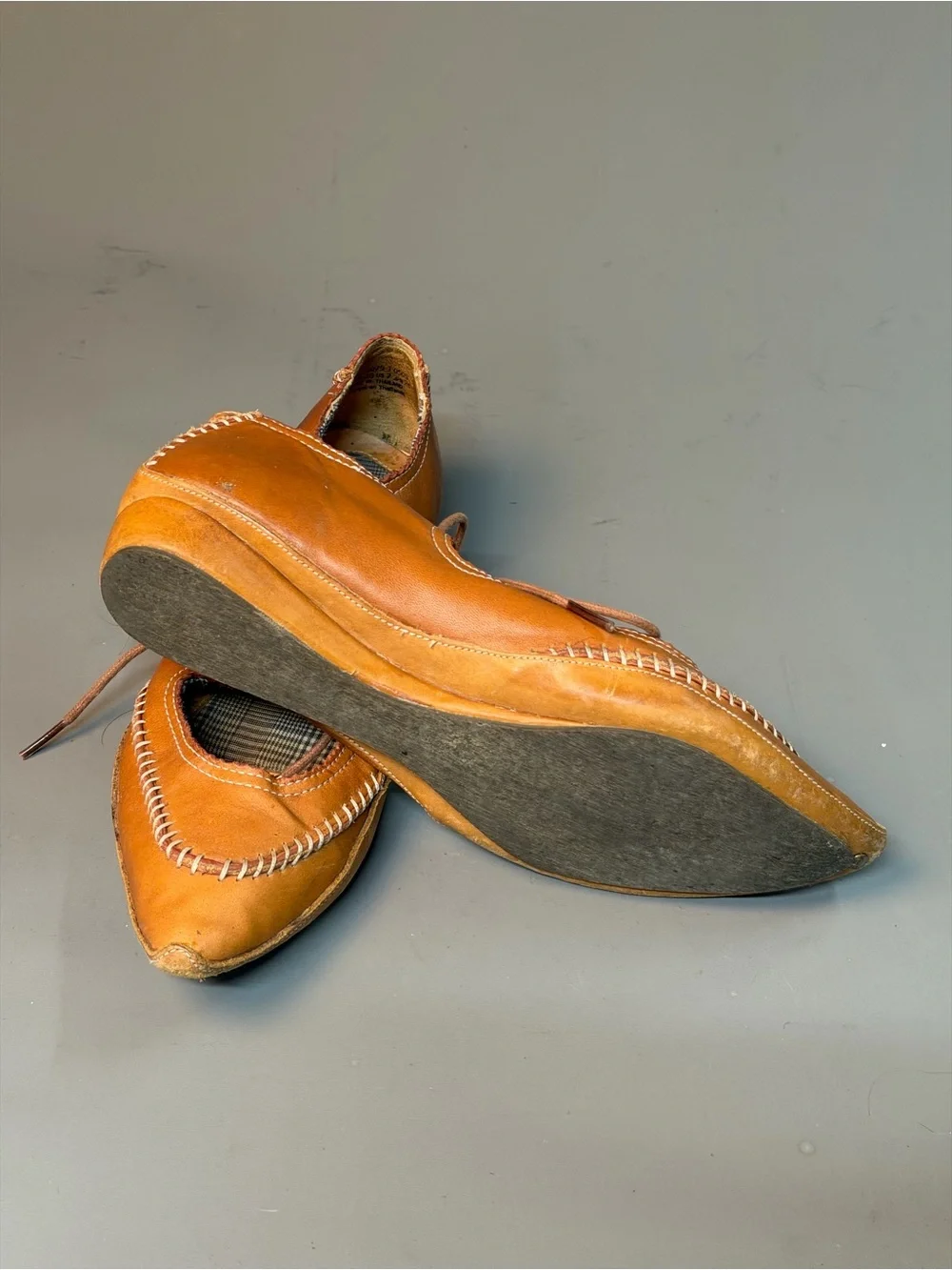 Women’s Tan Lace-Up Wedge Flats — Stylish Comfort